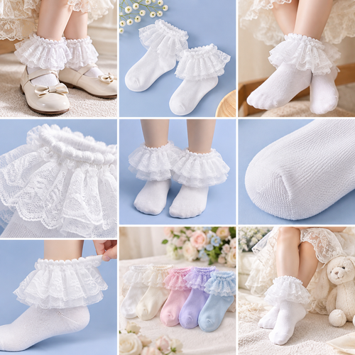 LittleLace™ Ruffle Lace Girls' Socks