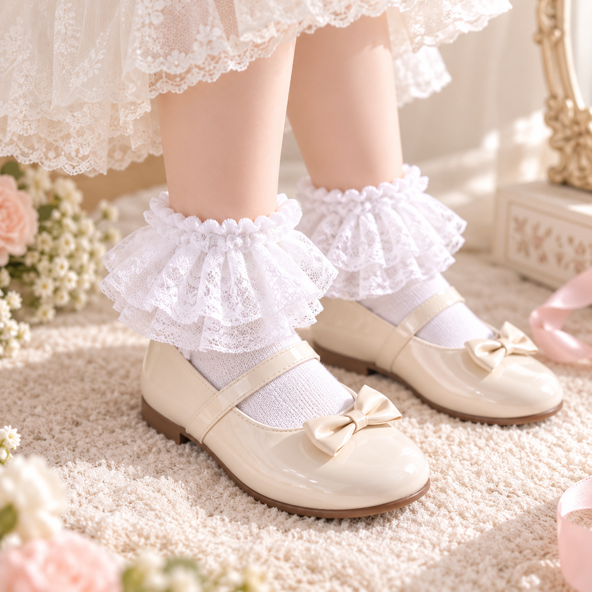 LittleLace™ Ruffle Lace Girls' Socks