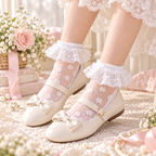 LittleLace™ Pastel Ruffle Lace Socks – 5 Pairs